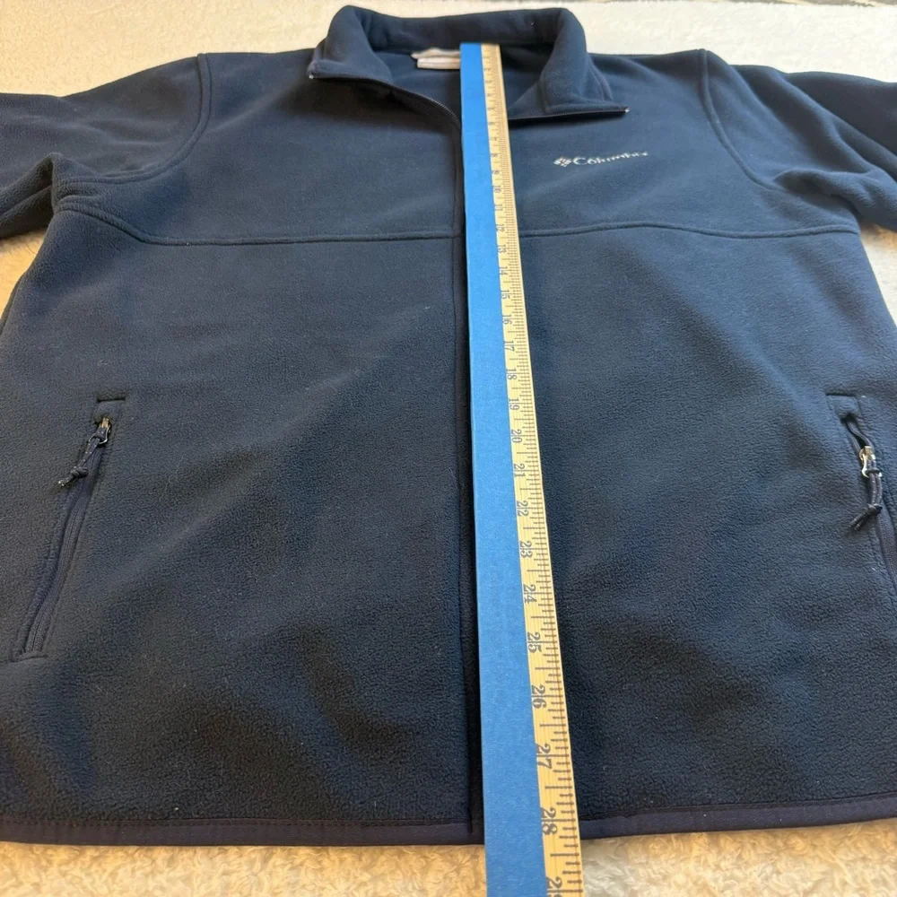Men’s‎ Columbia Sportswear Company Navy Fleece Jacket Full Zip W/ Pockets Large